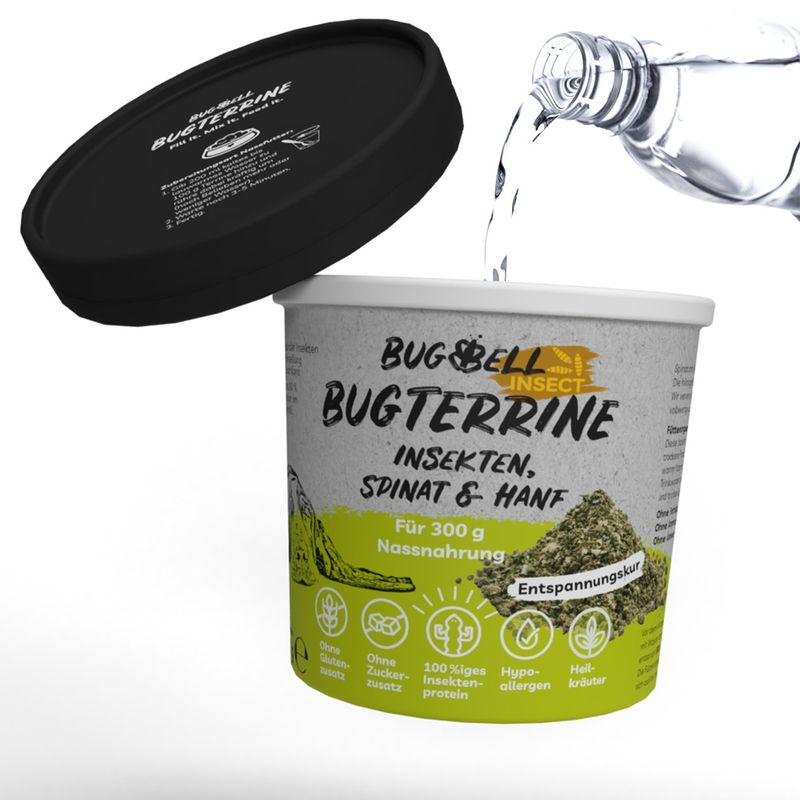 BugBell BugTerrine Adult Insekten, Spinat & Hanf