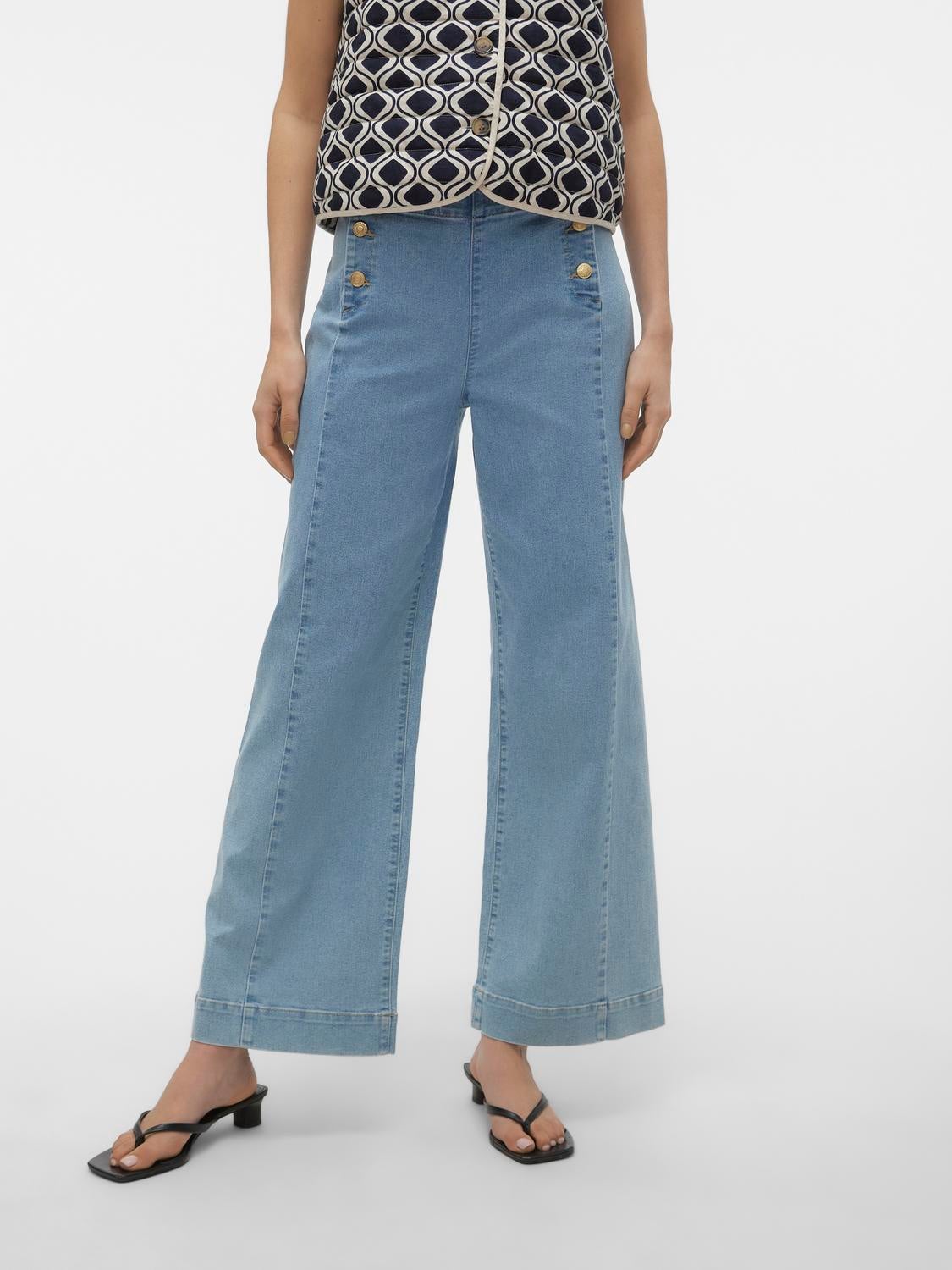 VMKAYLA Hohe Taille Weit geschnitten Jeans