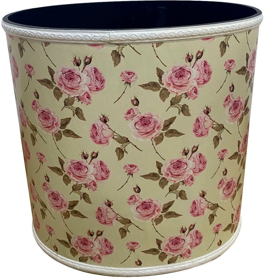 Ambiente Haus Übertopf Rosen Papierkorb 30cm (1 St)