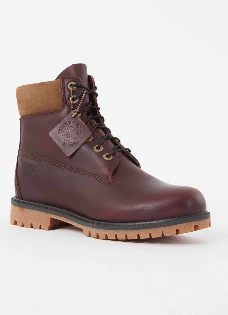Bota Timberland Heritage de couro com cadarço de 6 polegadas