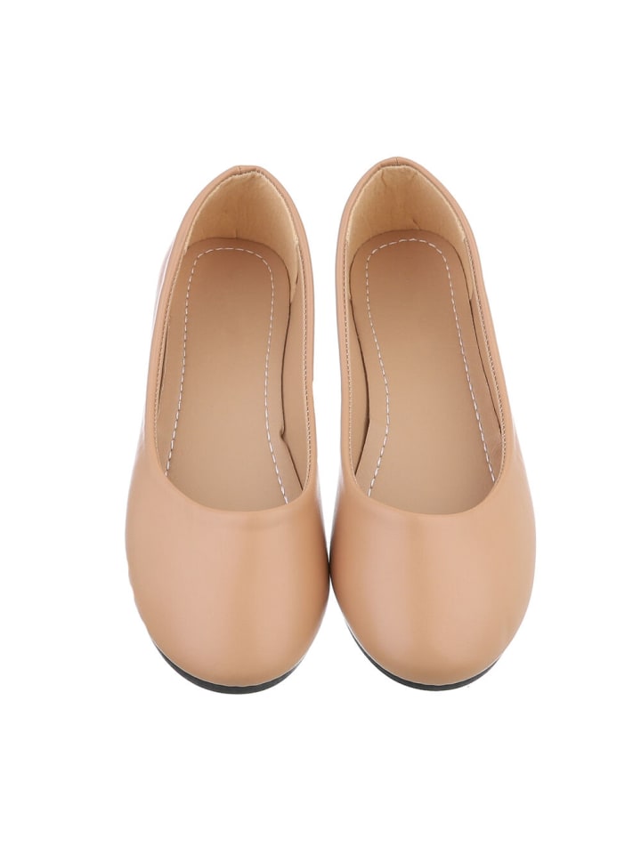 Ital-Design Ballerina in Hellbraun günstig kaufen