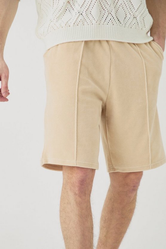 Tall Velour-Shorts mit elastischem Bund