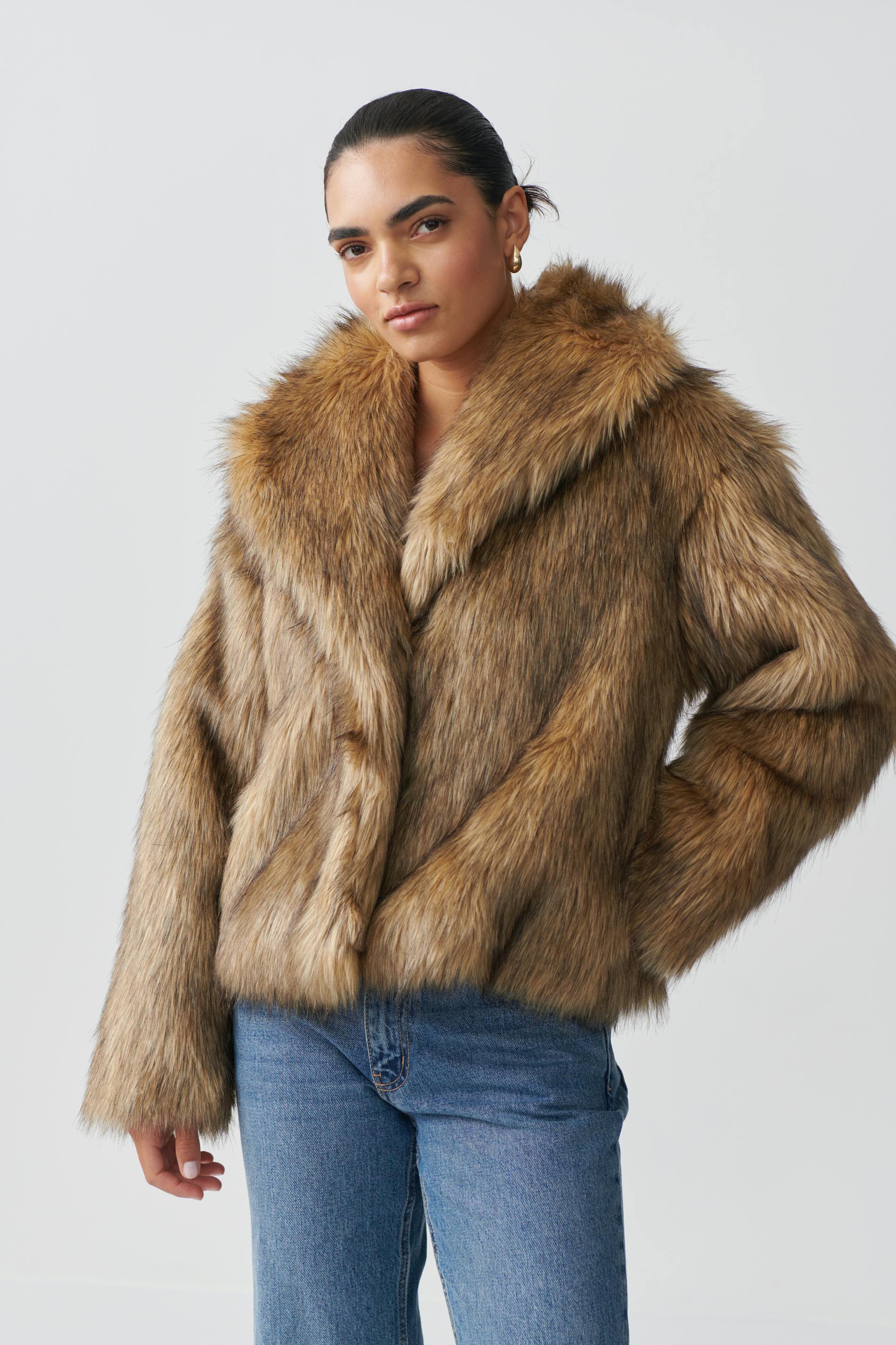 Faux fur coat
