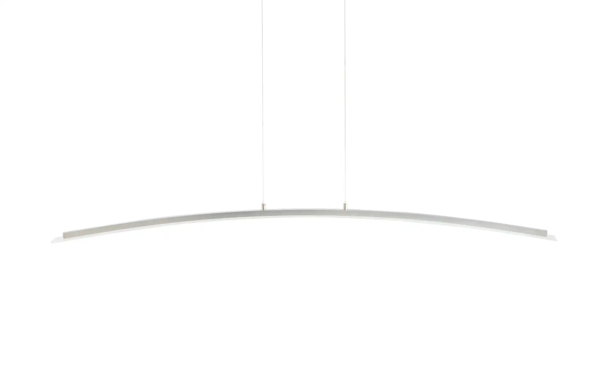 Fischer-Honsel LED-Pendelleuchte, Nickel-matt/Glas gebogen