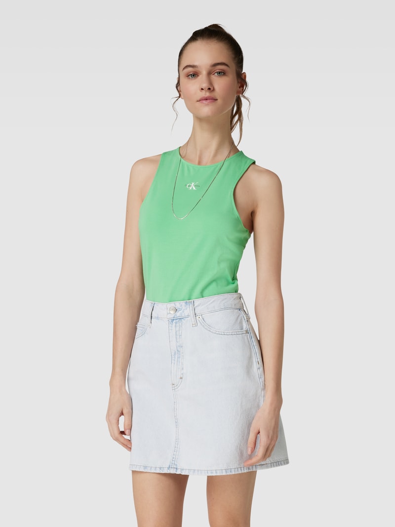 Tanktop mit Racerback Modell 'MICRO MONOLOGO' in grün