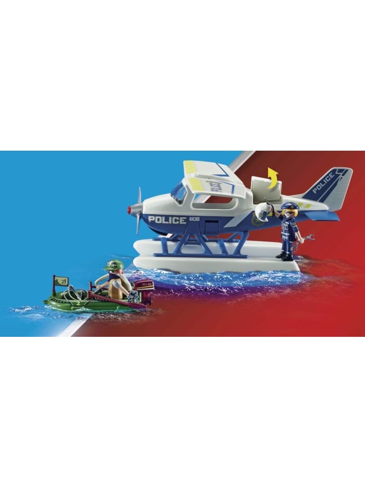Playmobil Polizei-Wasserflugzeug: Schmuggler-Verfolgung in Mehrfarbig ab 5 Jahre günstig kaufen onesize