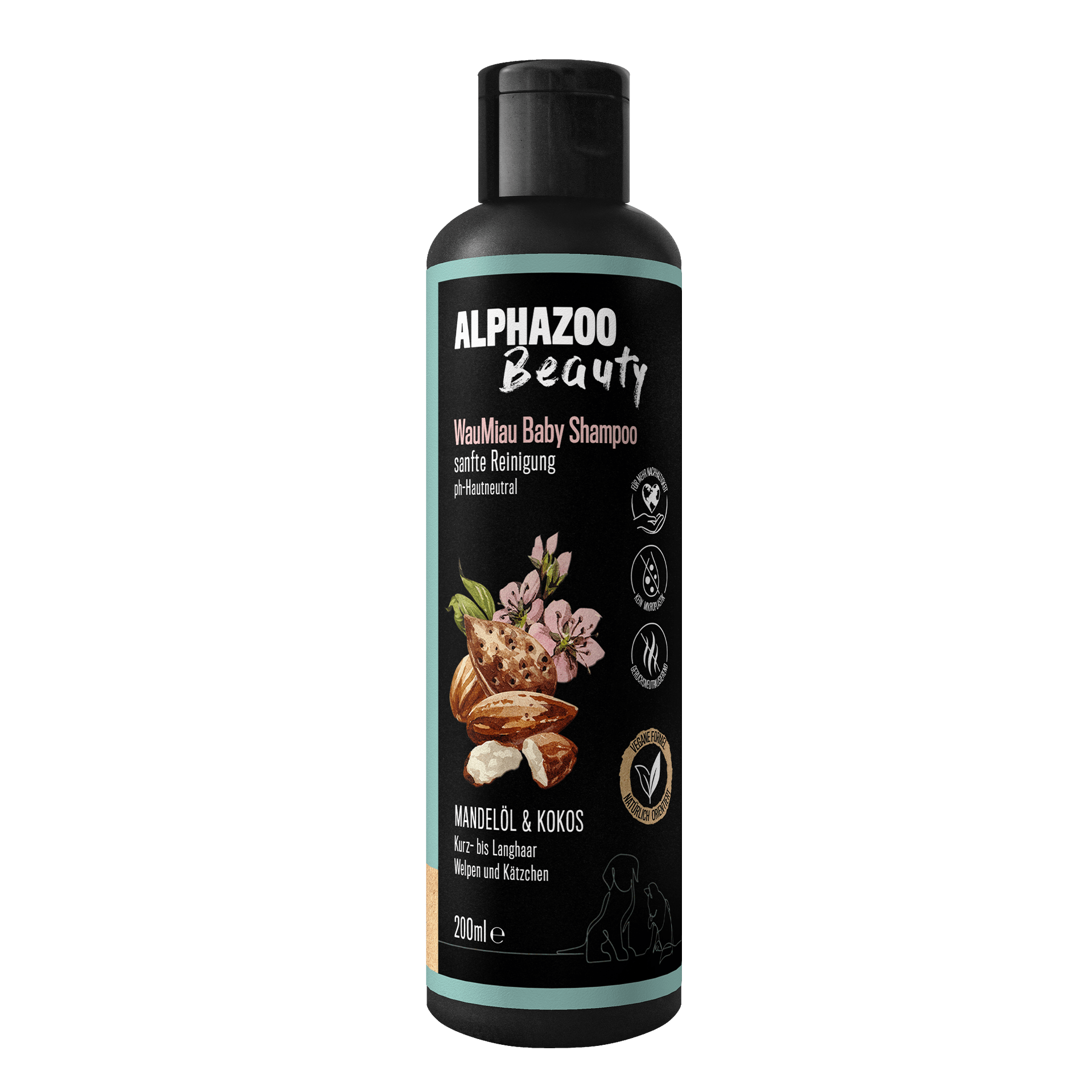 ALPHAZOO Fellpflege ALPHAZOO Wau-Miau-Baby Shampoo für Welpen & Kitten