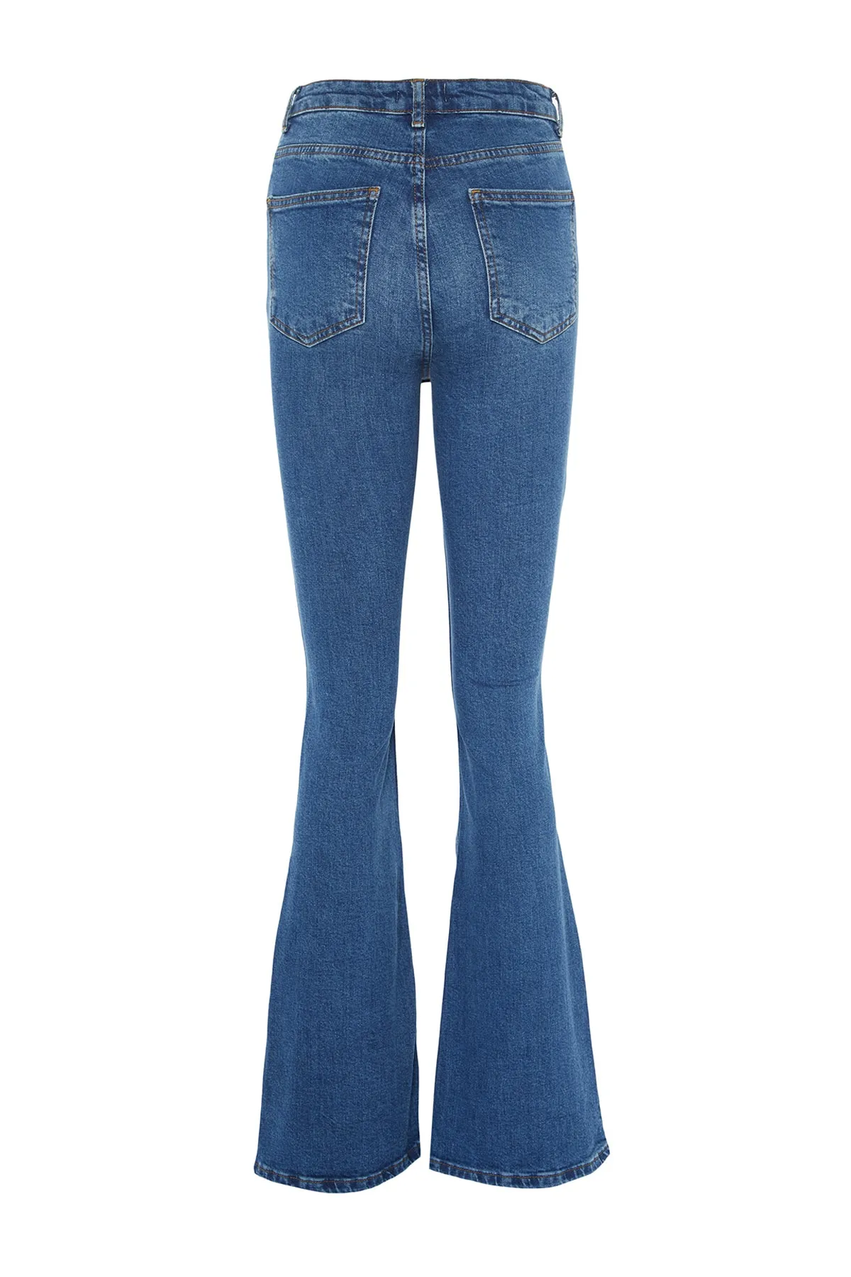 Trendyol Collection  Marineblaue Schlagjeans mit hoher Taille TWOSS22JE0460