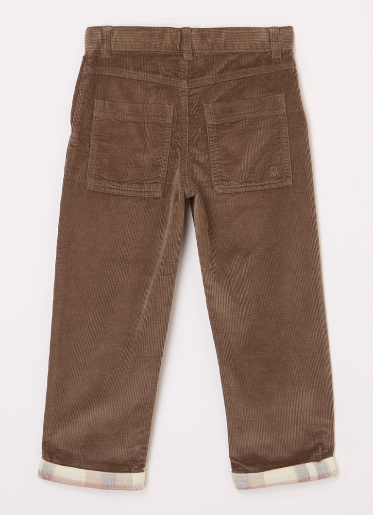 Pantaloni drepți din catifea reiată Benetton