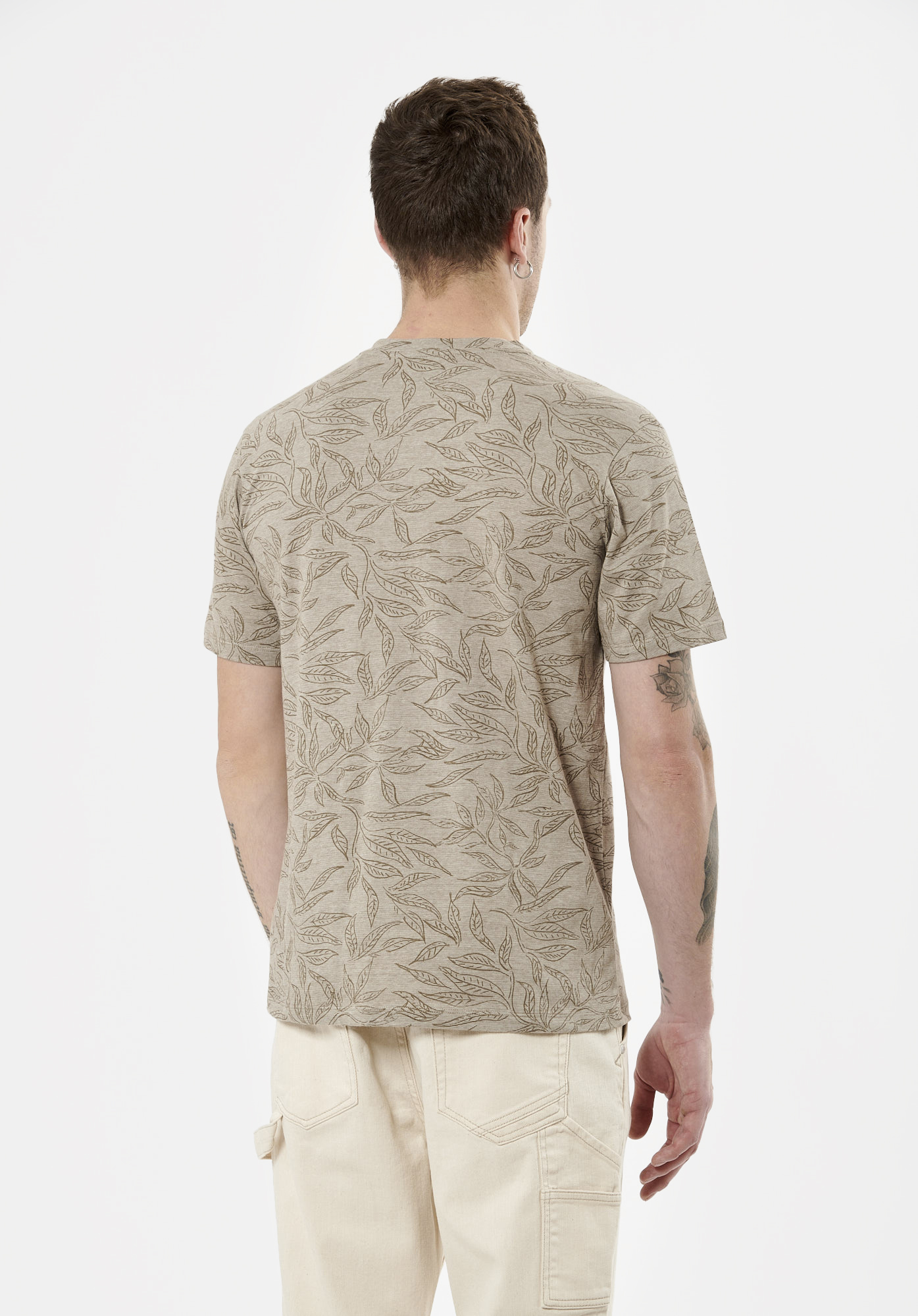 SHILO  T-shirt beige Homme en 100% coton