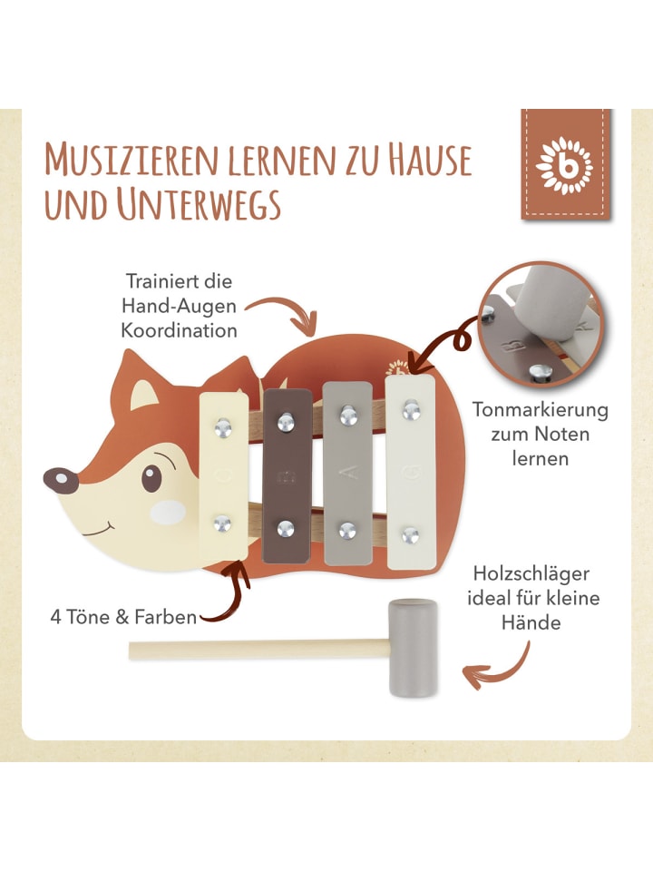 Bieco Spielwaren Xylophon Fuchs - ab 12 Monate in Braun günstig kaufen onesize
