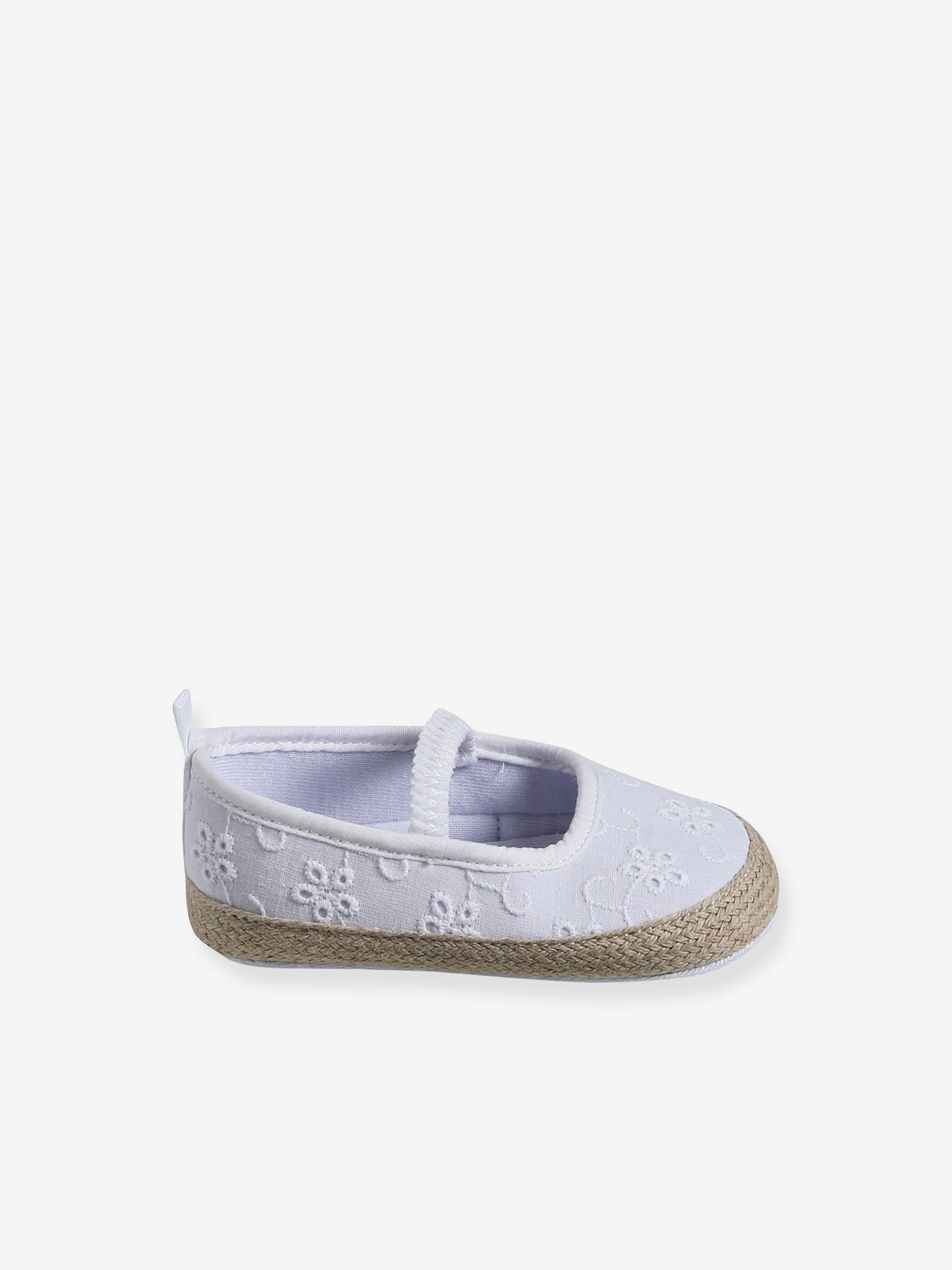 Vertbaudet Baby Schuhe mit Lochmuster & Gummizug - weiß