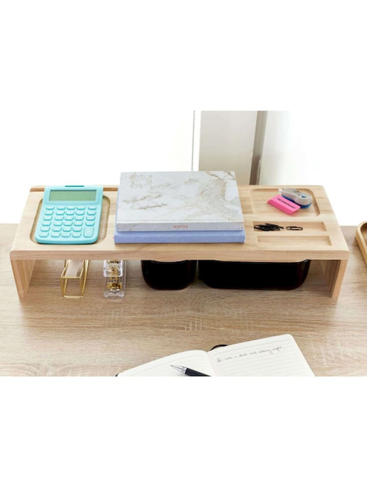 Idesign Schreibtisch-Organizer ''EcoOffice'' in Hellbraun - (B)54,6 x (H)10,8 x (T)19 cm günstig kaufen onesize