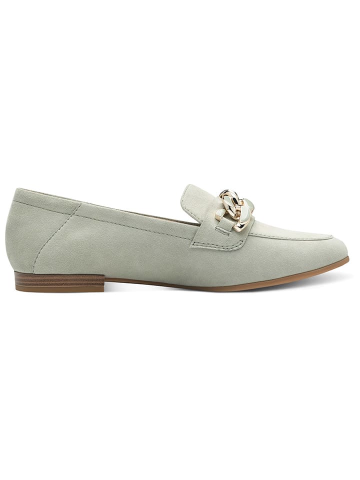 s.Oliver Leder-Slipper in Hellgrün günstig kaufen