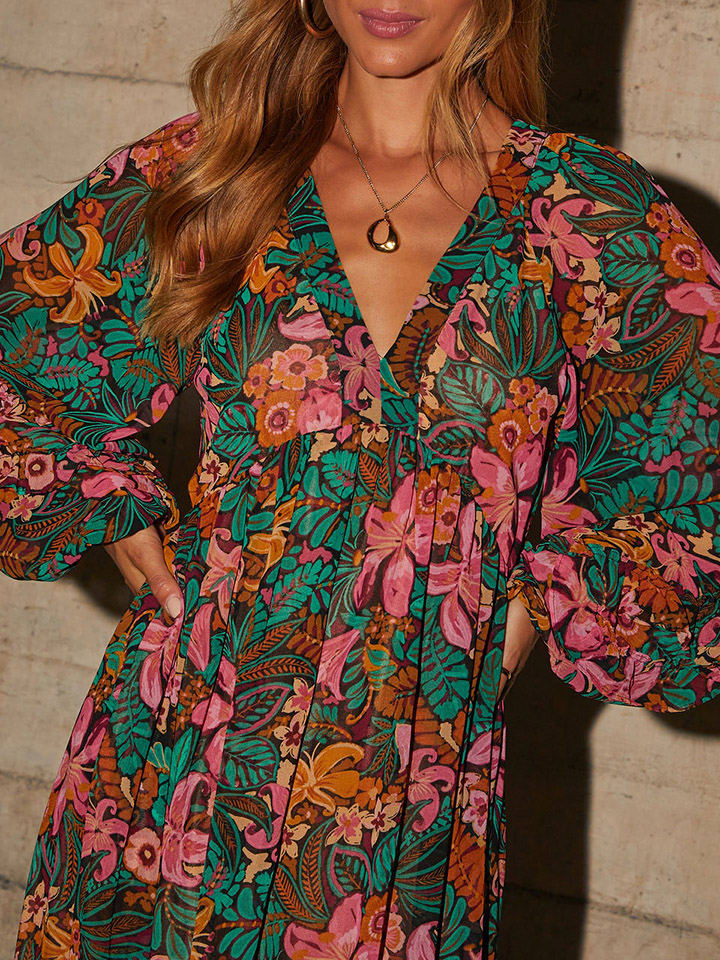 LA Angels Kleid in Grün/ Pink günstig kaufen