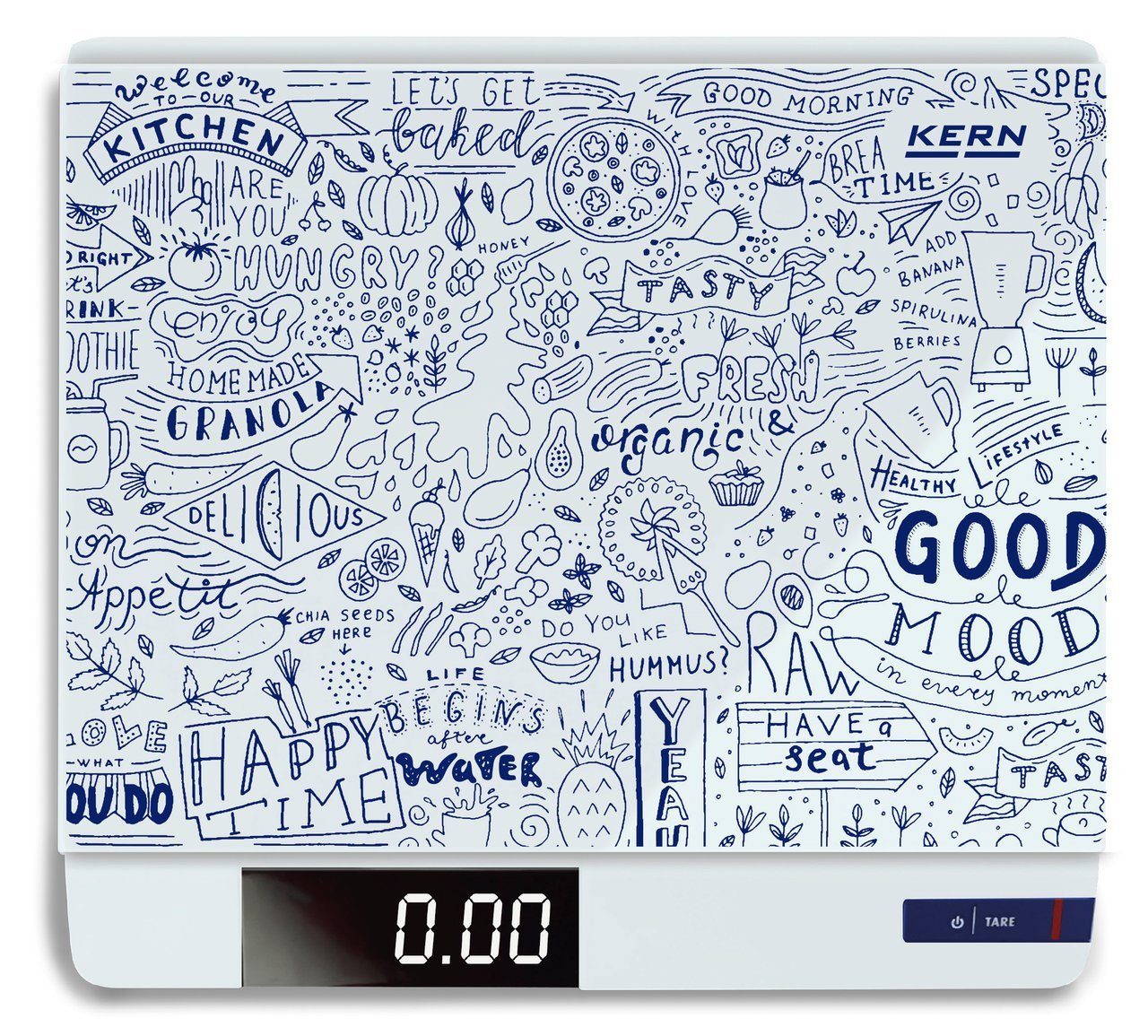 Kern Feinwaage Küchenwaage FGE 10K-3S05, Wägebereich 15000 g, Ablesbarkeit 1 g, LCD Display