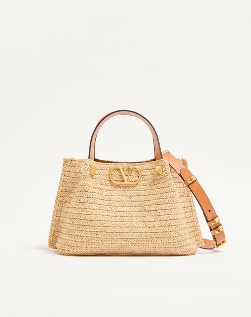 Valentino Garavani Lille Raffia indkøbstaske