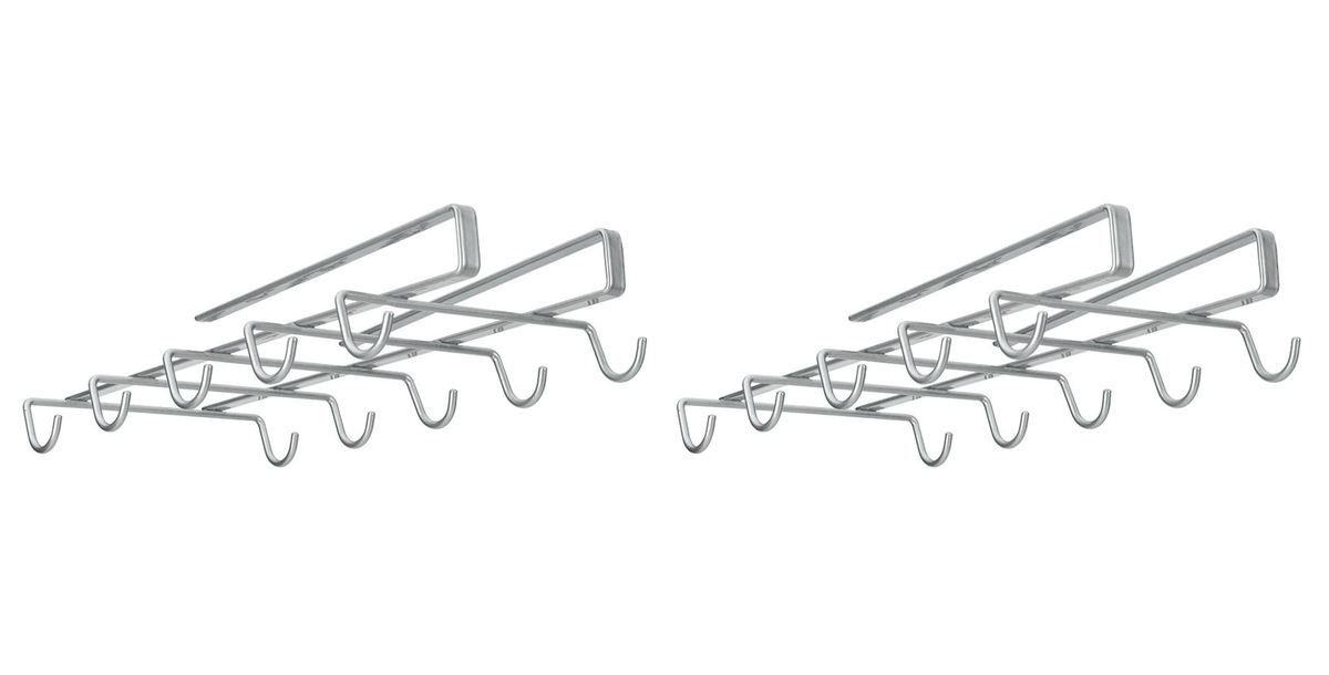 Gravidus Gläserhalter 2er Set Becherhalter Unterbau Tassenhalter Regalboden Aufhängung