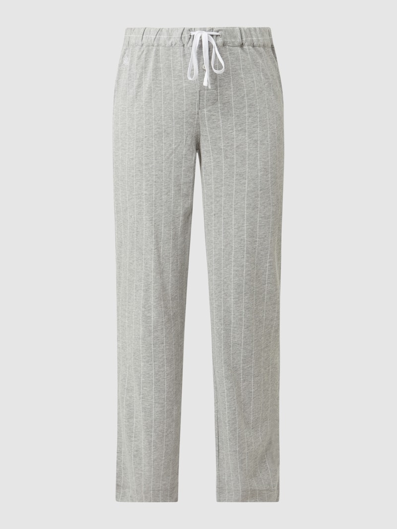 Pyjamahose mit Streifenmuster in mittelgrau