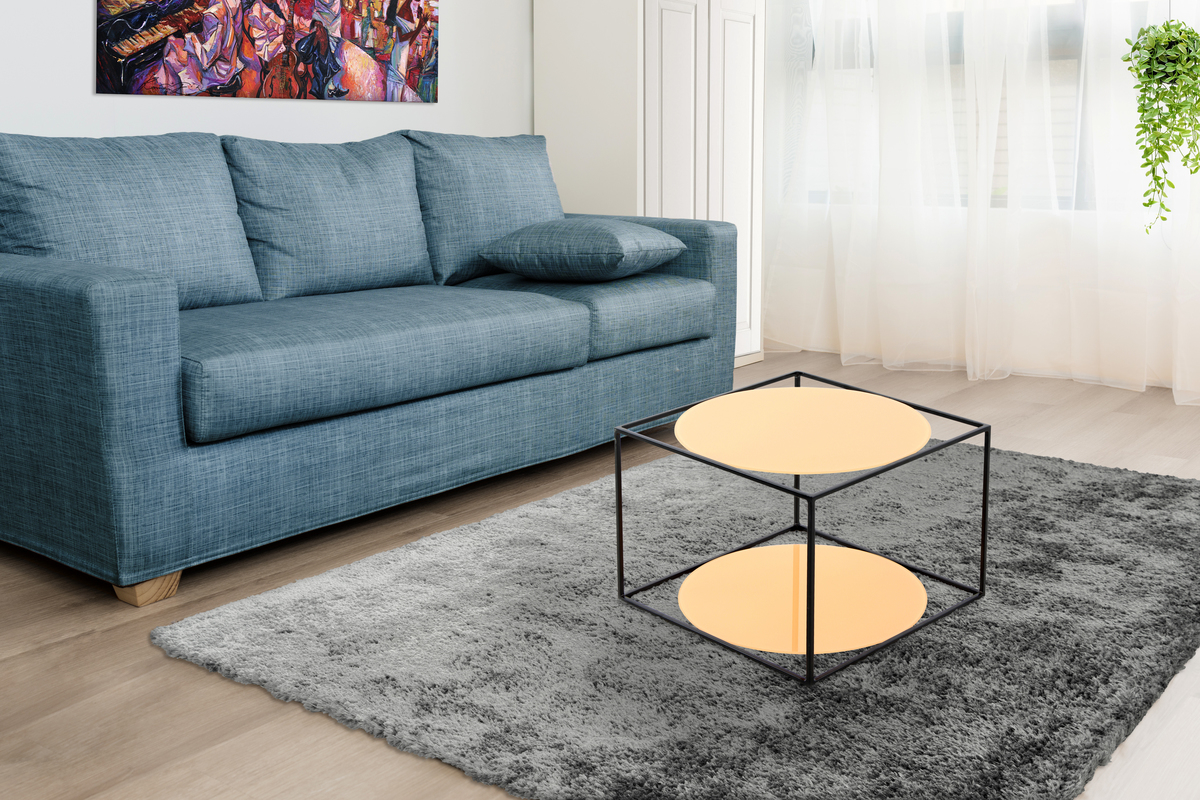 Kayoom Beistelltisch Cody 110 Orange / Schwarz