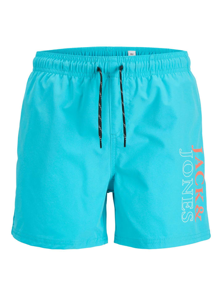 JACK & JONES Junior Badeshorts  JPSTMAUI JJSWIM DOUBLE LOGO JNR in scuba blue günstig kaufen 140