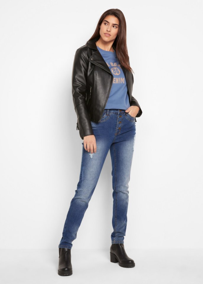 Stretch-Jeans, Skinny, High Waist