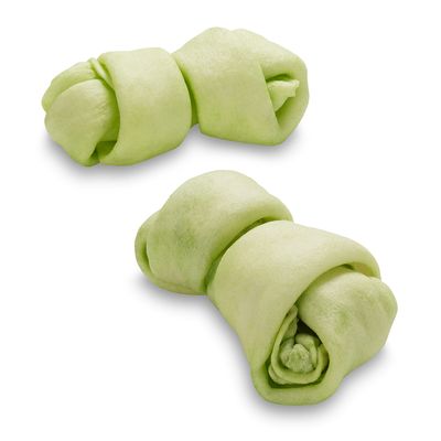 Barkoo Kauknochen geknotet mit Spirulina ca. 12 cm