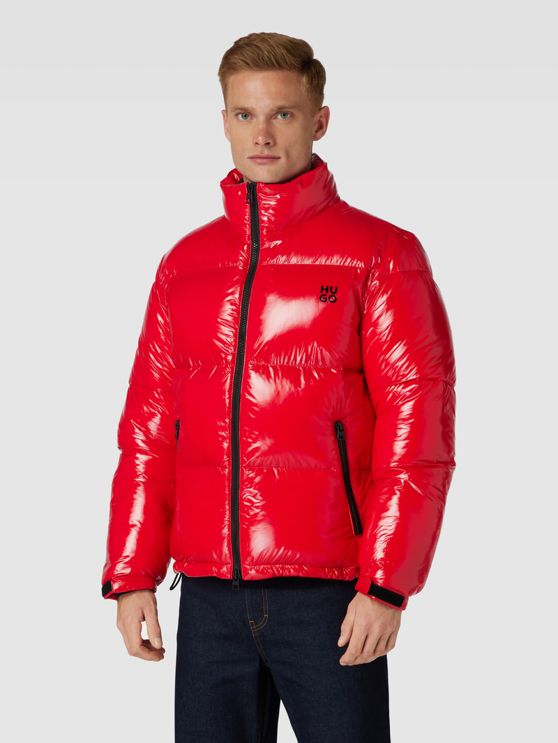 Steppjacke mit Label-Print Modell 'BIRON' in rot