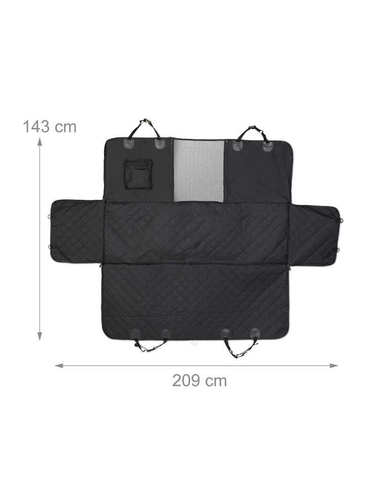 relaxdays Autorückbank-Hundedecke in Schwarz - (B)209 x (T)143 cm günstig kaufen onesize