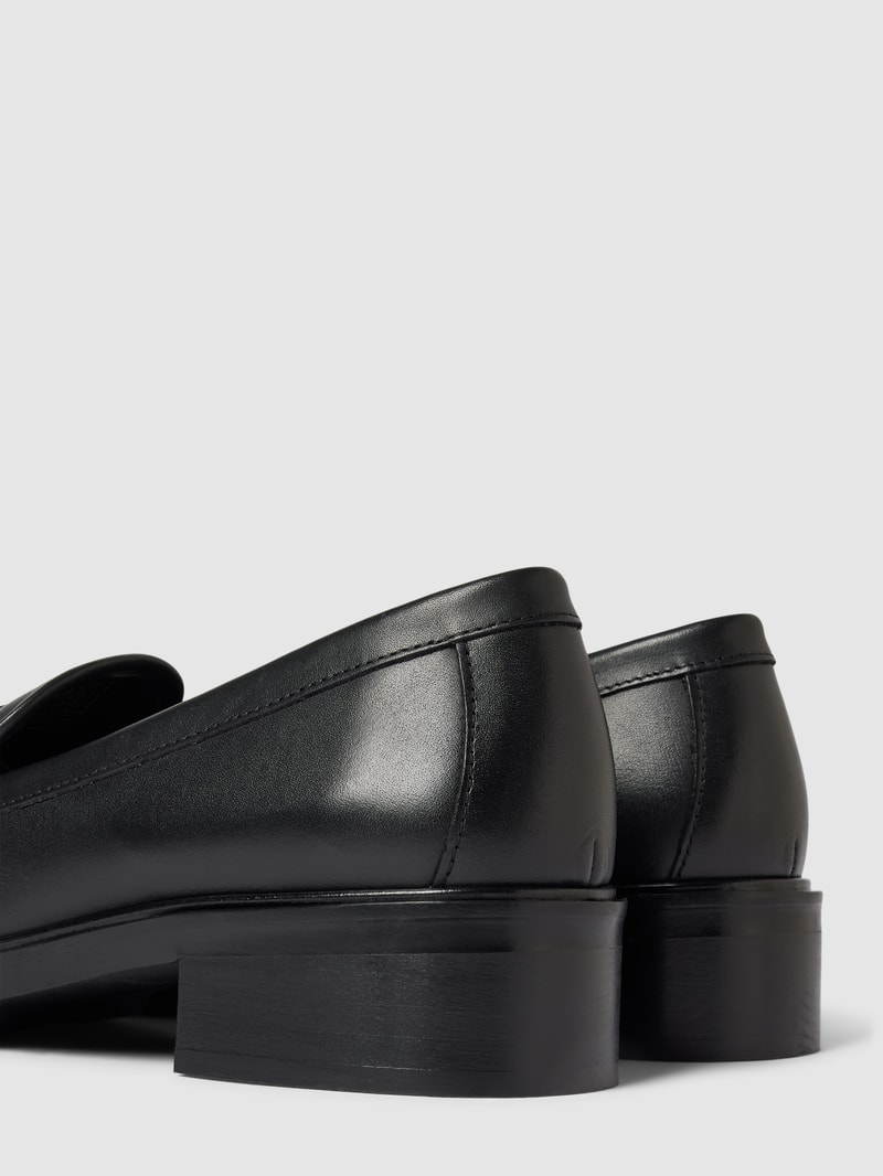 Penny-Loafer aus echtem Leder Modell 'ICONIC' in schwarz