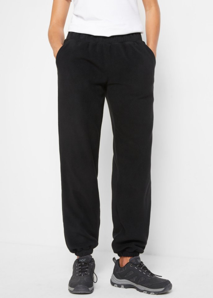 Fleece-Jogginghose, weit geschnitten