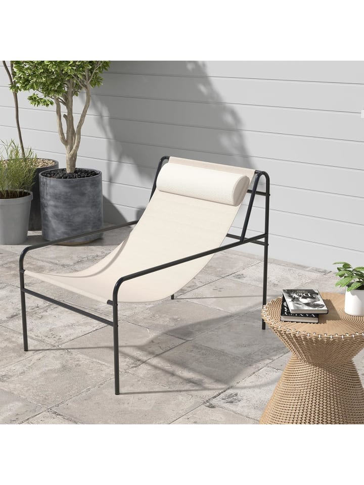 COSTWAY Liegestuhl Relaxliege in Beige günstig kaufen onesize