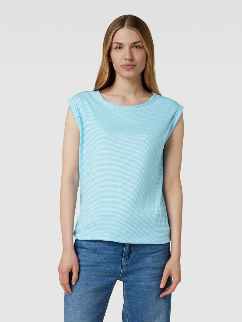 T-Shirt mit Streifenmuster in lagune