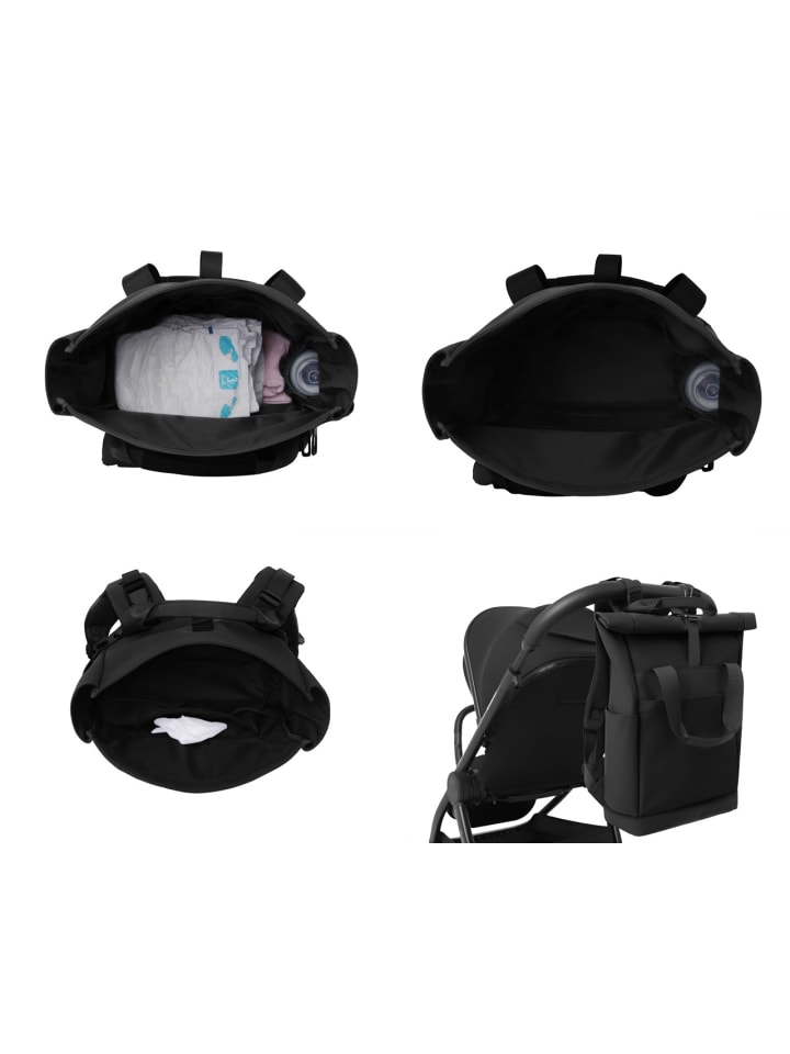 Kikkaboo Wickeltasche Cerise Rucksack in schwarz günstig kaufen onesize