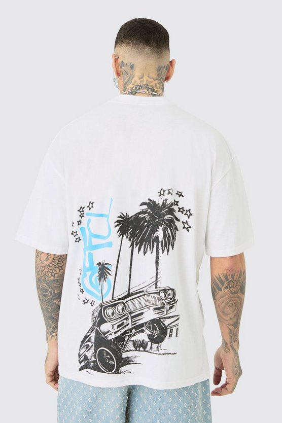 Tall Oversize T-Shirt mit Official Auto Print