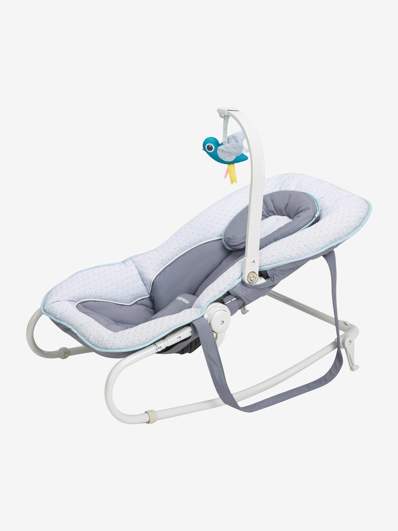 Babymoov Babywippe mit Spielzeug GRAPHIK BABYMOOV - grau/pfirsich