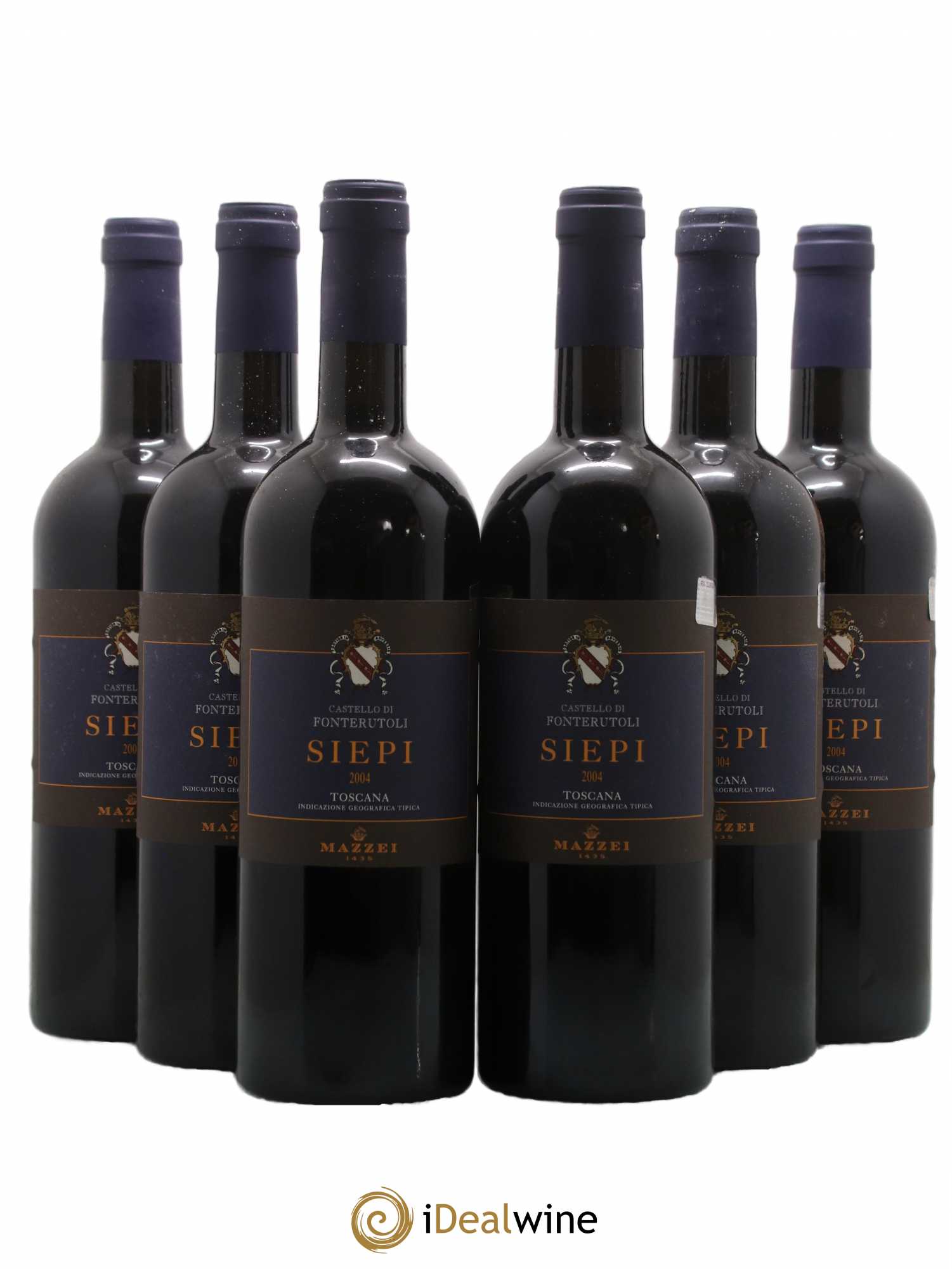 IGT Toscane Castello di Fonterutoli Siepi Mazzei  2004 - Lot de 6 Bouteilles