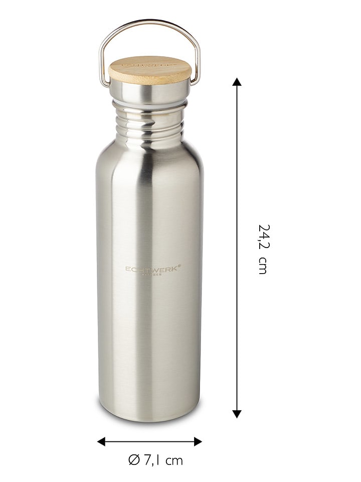 Echtwerk Trinkflasche in Silber - 750 ml günstig kaufen onesize