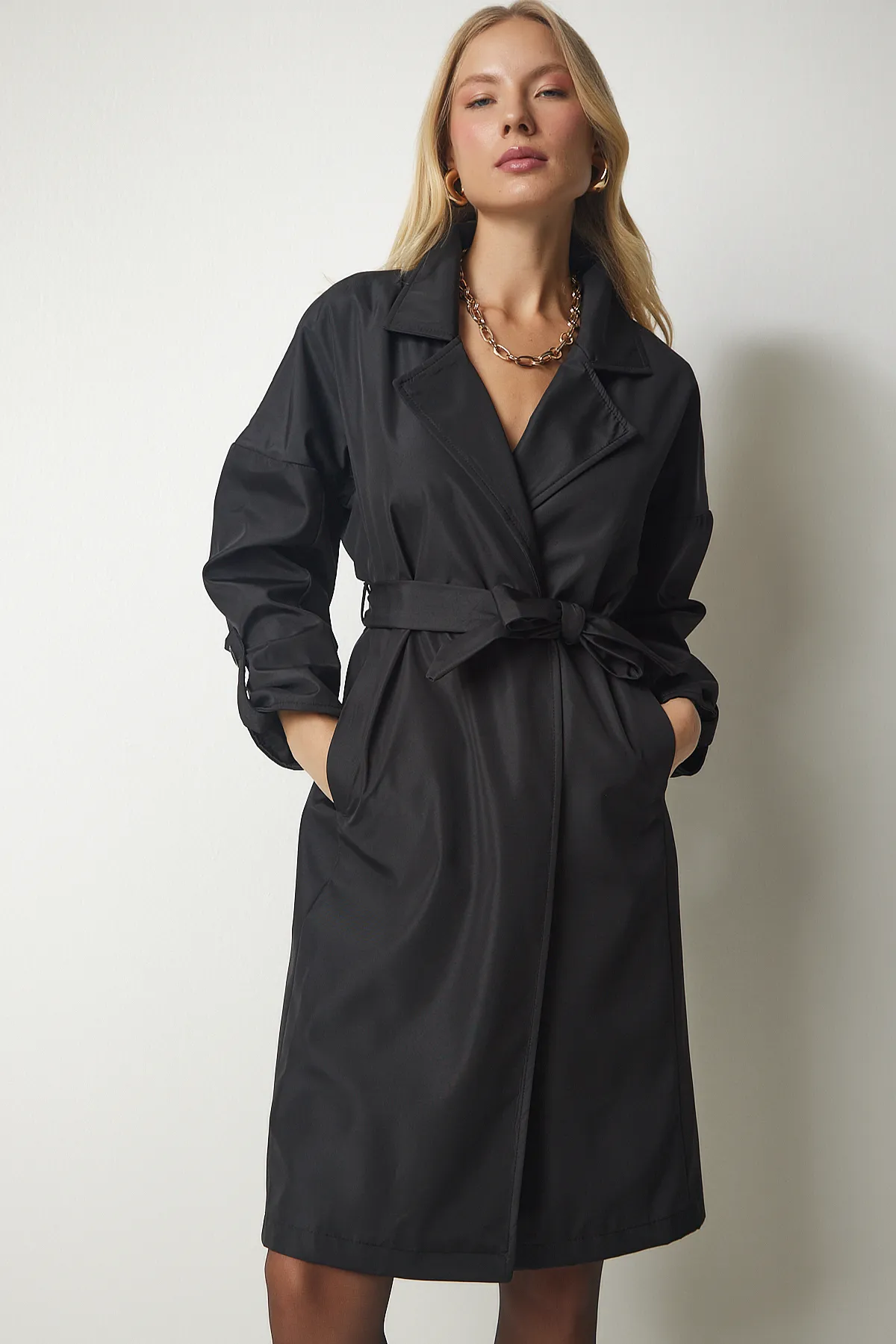 Happiness İstanbul  Trenchcoat - Schwarz - Basic