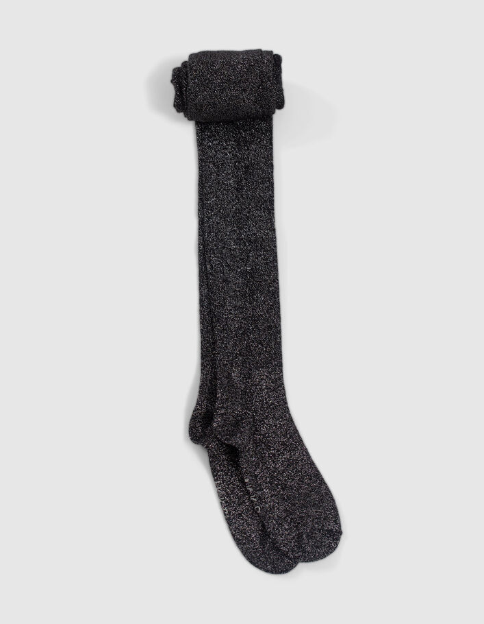 Collants noirs pailletés tricot fille