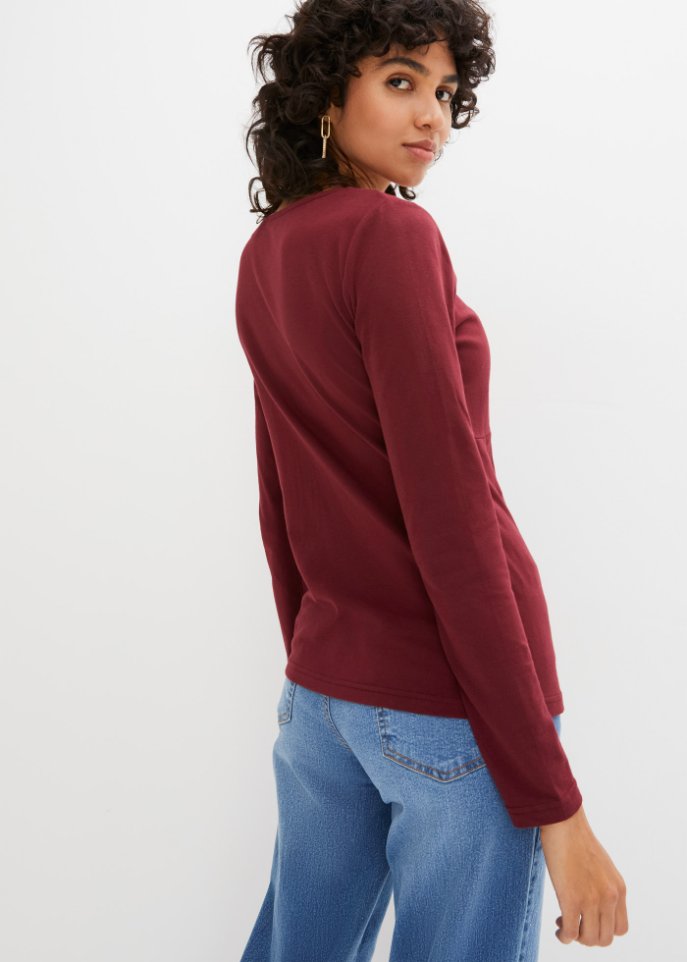 Langarmshirt mit Knotendetail
