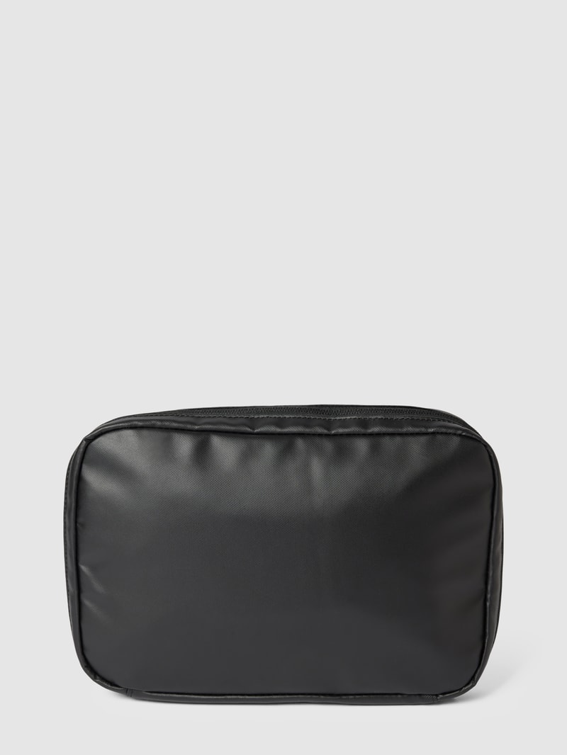 Kulturtasche mit Label-Detail Modell 'WAX MOTEL' in schwarz