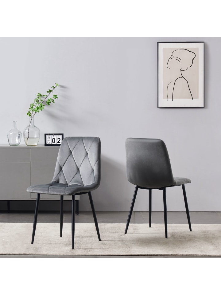 B&D Home Esszimmerstuhl VICKA in Grau günstig kaufen