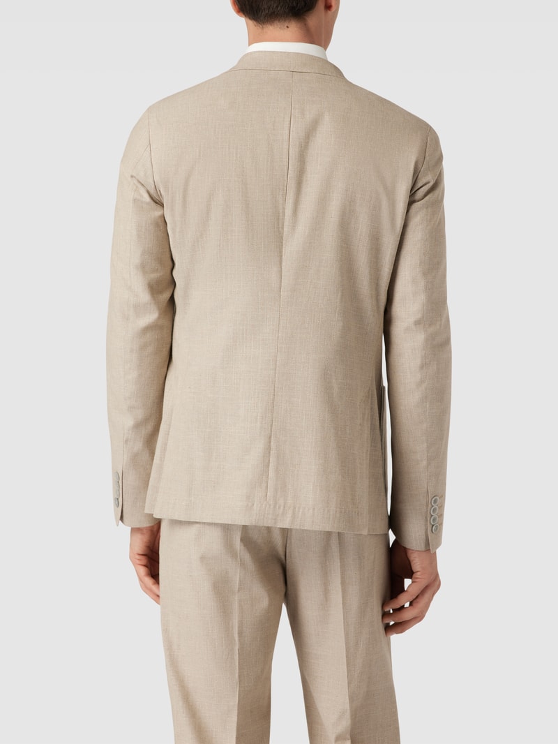 2-Knopf-Sakko mit Allover-Muster Modell 'Acon' in beige