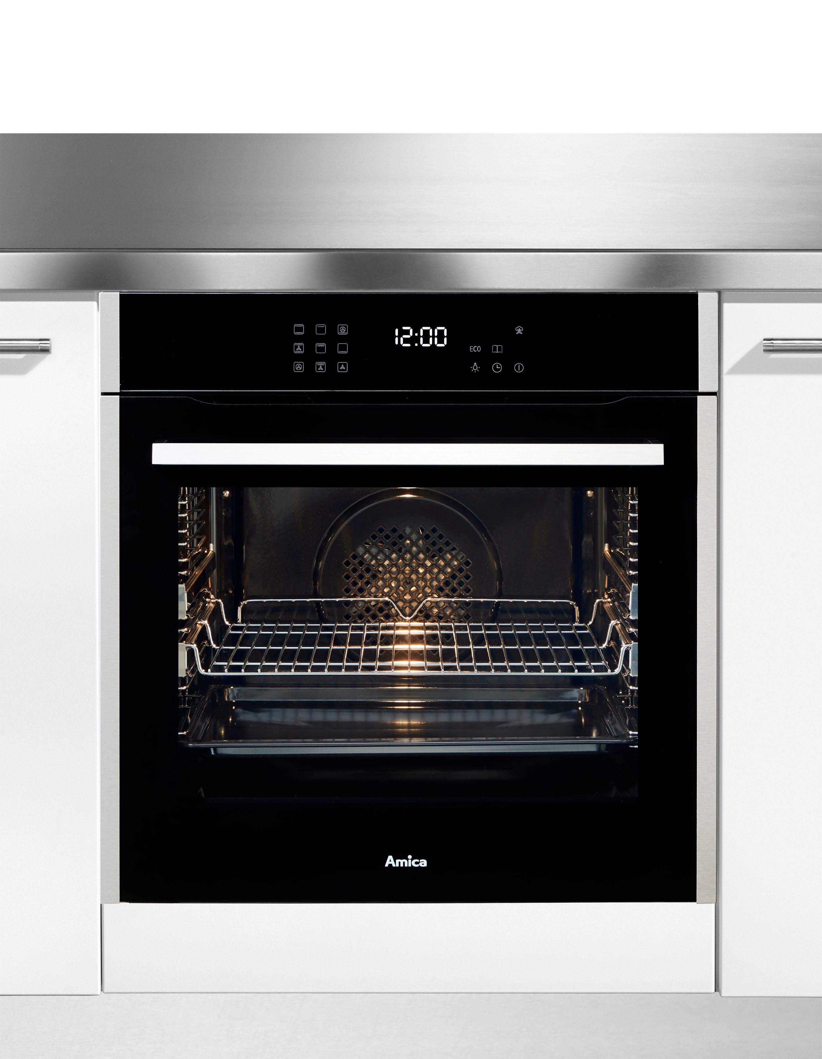 Amica Einbaubackofen EBX 944 700 E, mit 2-fach-Teleskopauszug, Steam Clean
