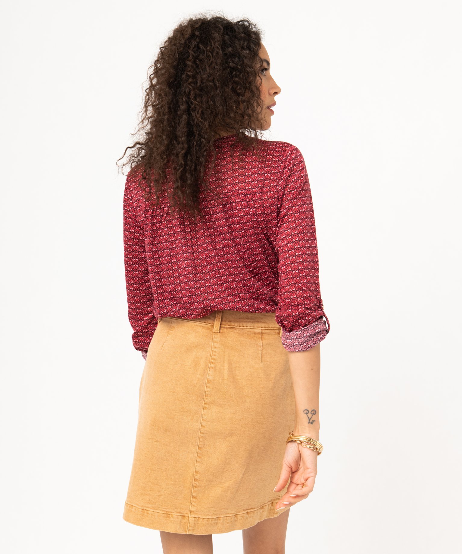 Tee-shirt à manches longues imprimé en polyester recyclé ... imprime | GEMO