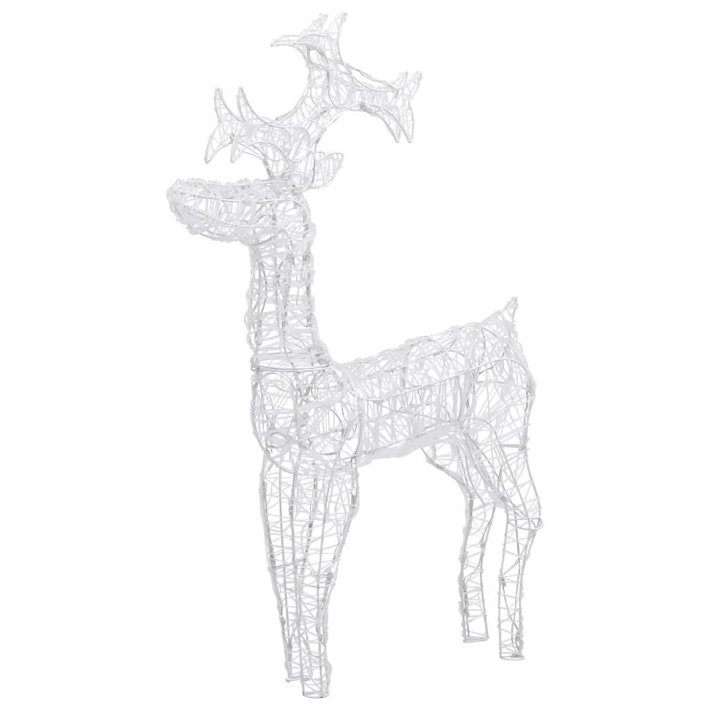 vidaXL Christbaumschmuck Weihnachtsdeko Rentier 90 LEDs 60x16x100 cm Acryl (1-tlg)