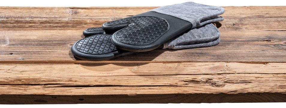 WENKO Topfhandschuhe Ada, (Set, 2-tlg), mit Baumwollinnenseite, 1 Paar, schwarz