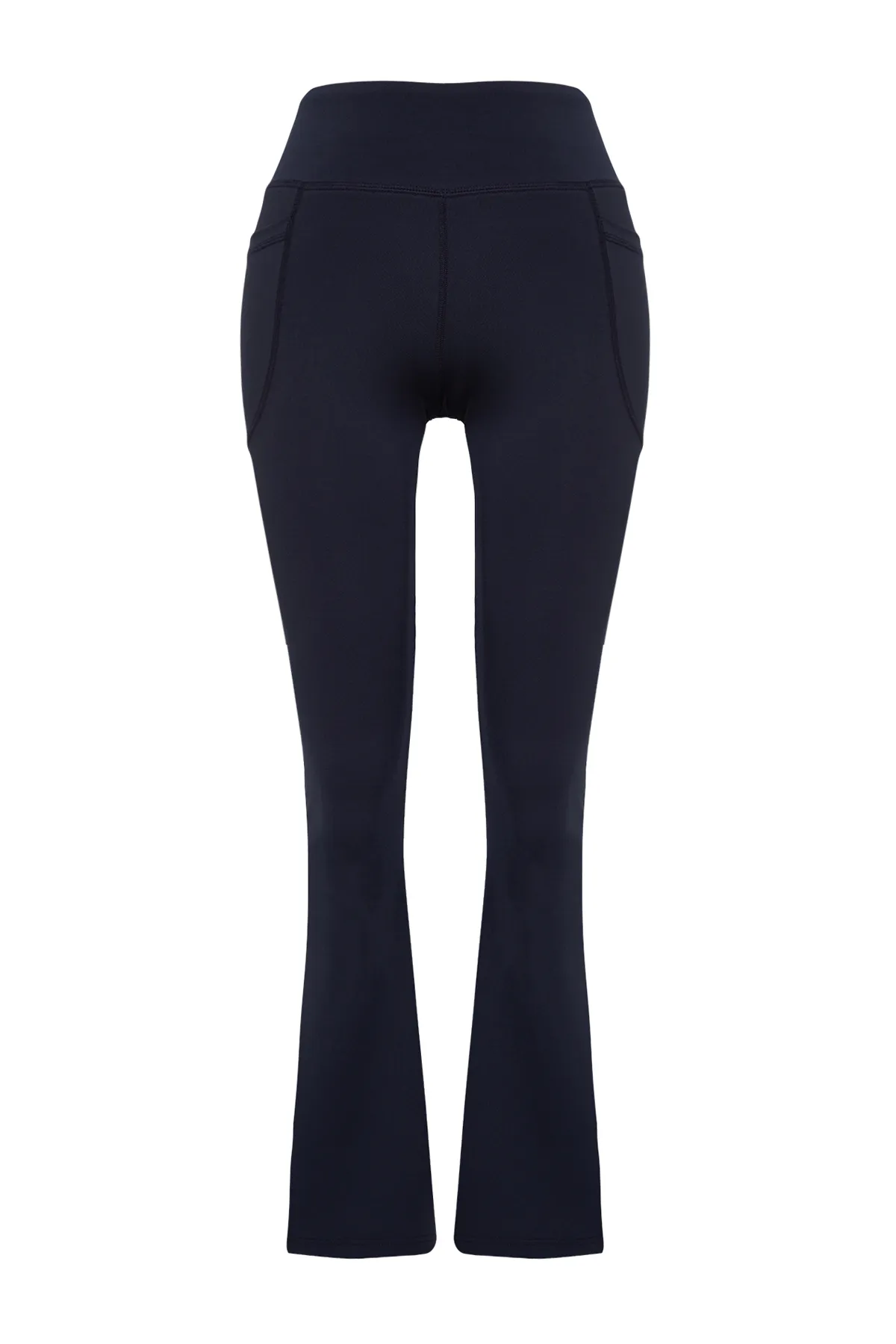 Trendyol Collection  Marineblaue, gestrickte Sport-Jogginghose aus Scuba/Tauchstoff mit entspannter Passform und spanischem Bein THMSS24EA00000