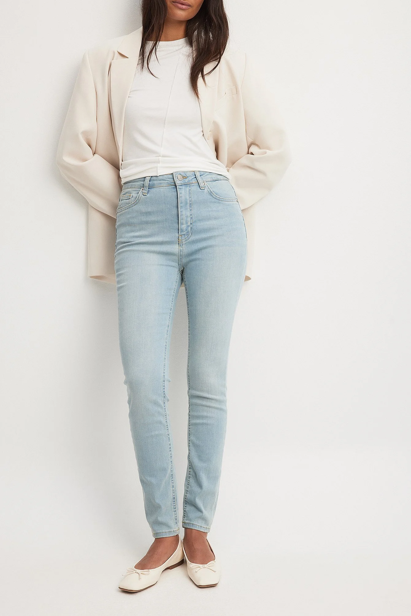 Skinny-Jeans mit Stretchanteil und hoher Taille